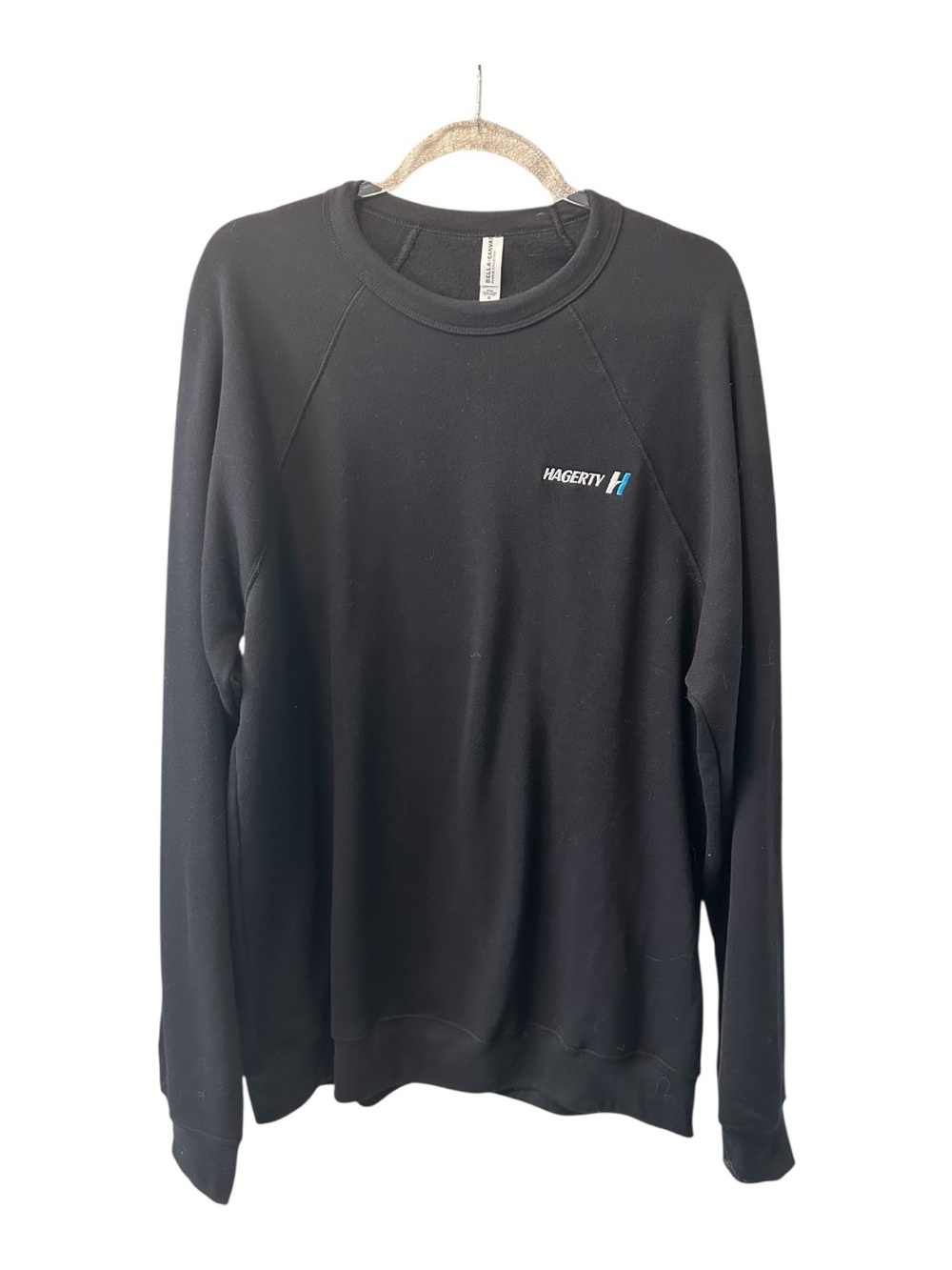 🏎️ Bella Canvas Men's Black Crewneck Sweater with Hagerty Logo